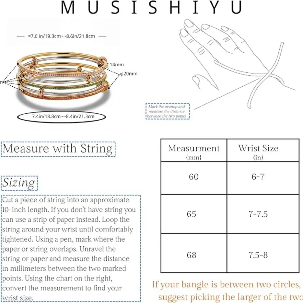 Two-Tone Silver and Gold Stackable Bangle Bracelet